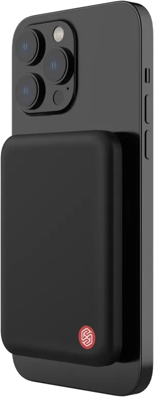 Nillkin for Magsafe Battery Pack, Magnetic Portable Charger with Double Sided Magnet, 5000mAh Slim Wireless Power Bank for iPhone 15 14 13 12 Pro/Pro Max/Magsafe Accessories, Black