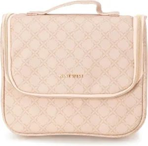 Nine West Women's Toiletries Bag - Travel Makeup and Toiletries Hanging Organizer Set - Makeup Organizer Hanging Case Set, Beige