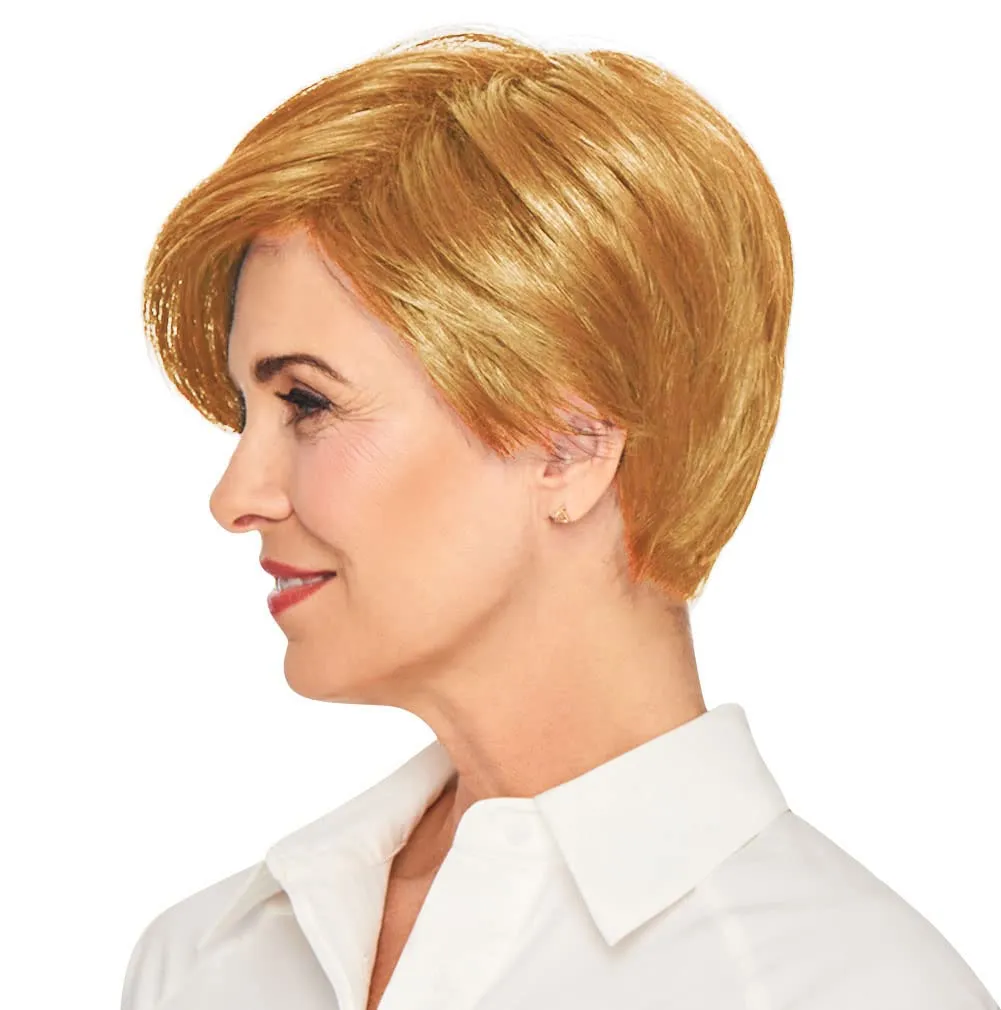 Notion Wig Cap, Short Pixie With Long Layers by Hairuwear, Medium Blonde