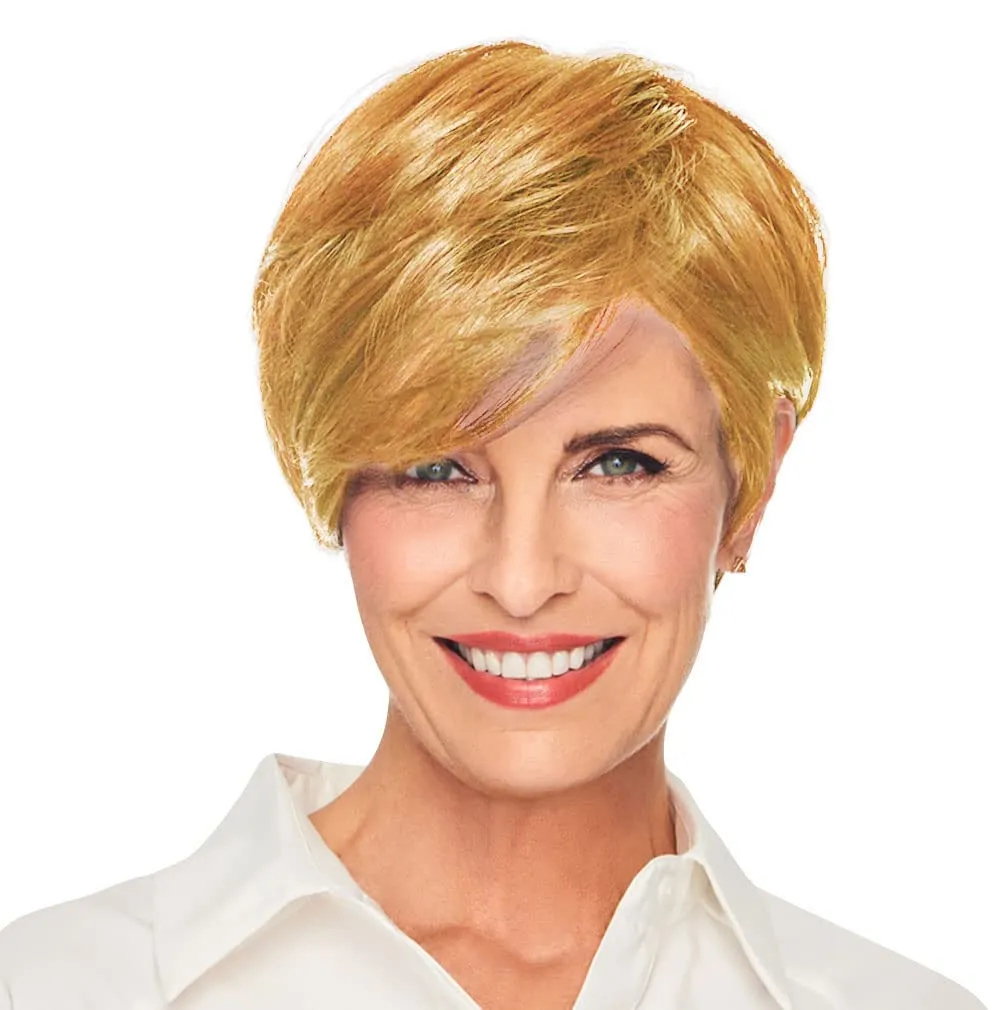 Notion Wig Cap, Short Pixie With Long Layers by Hairuwear, Medium Blonde