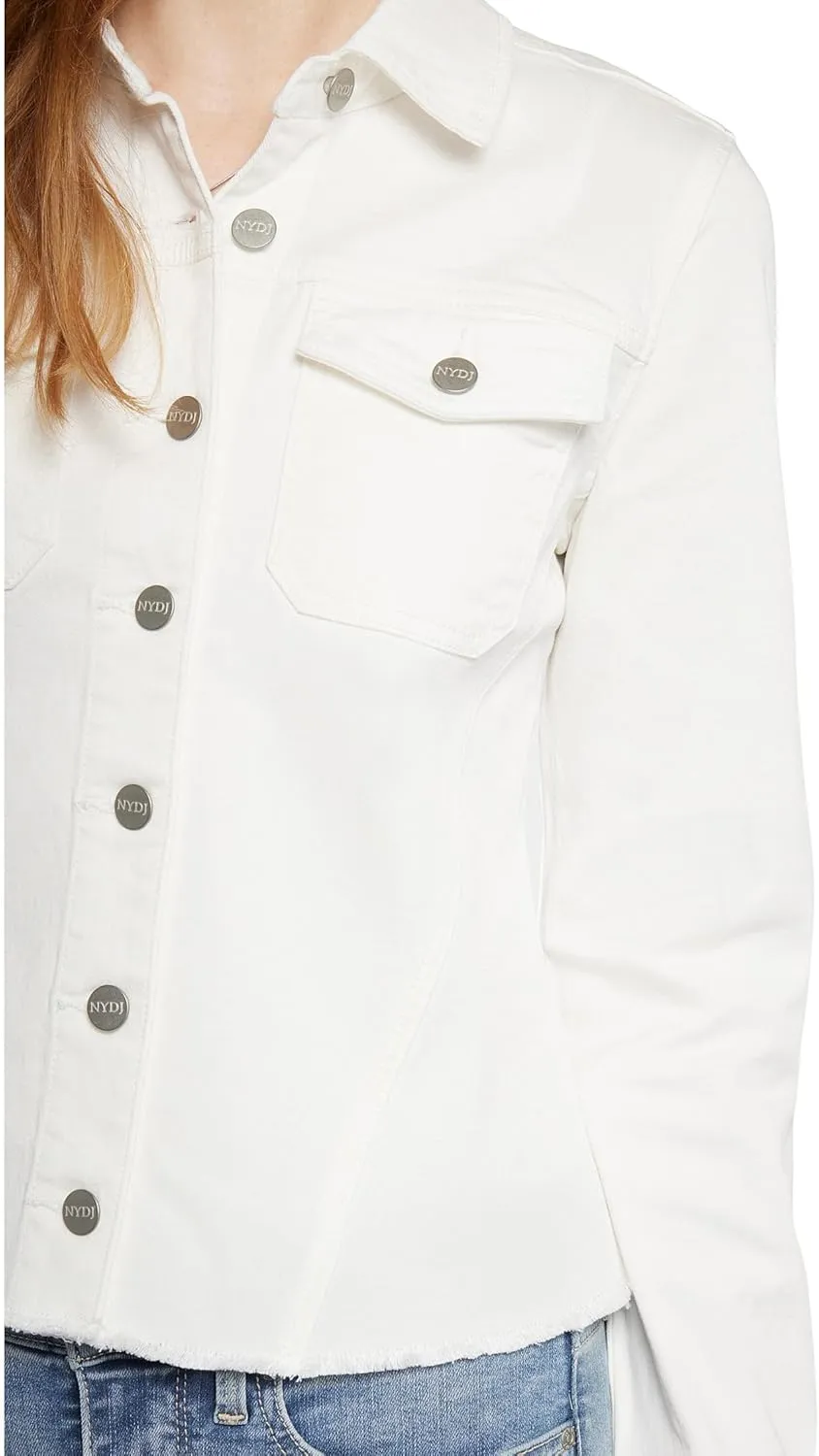 NYDJ Women's Frayed Hem Denim Jacket