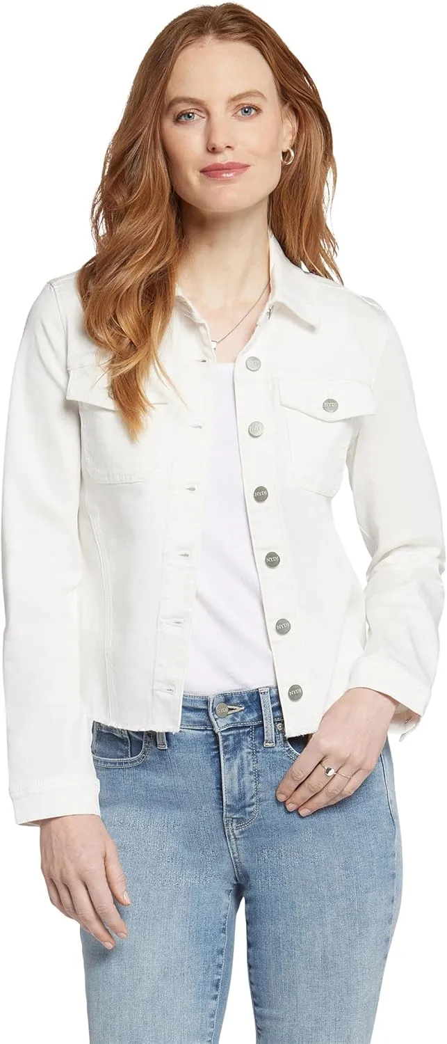 NYDJ Women's Frayed Hem Denim Jacket