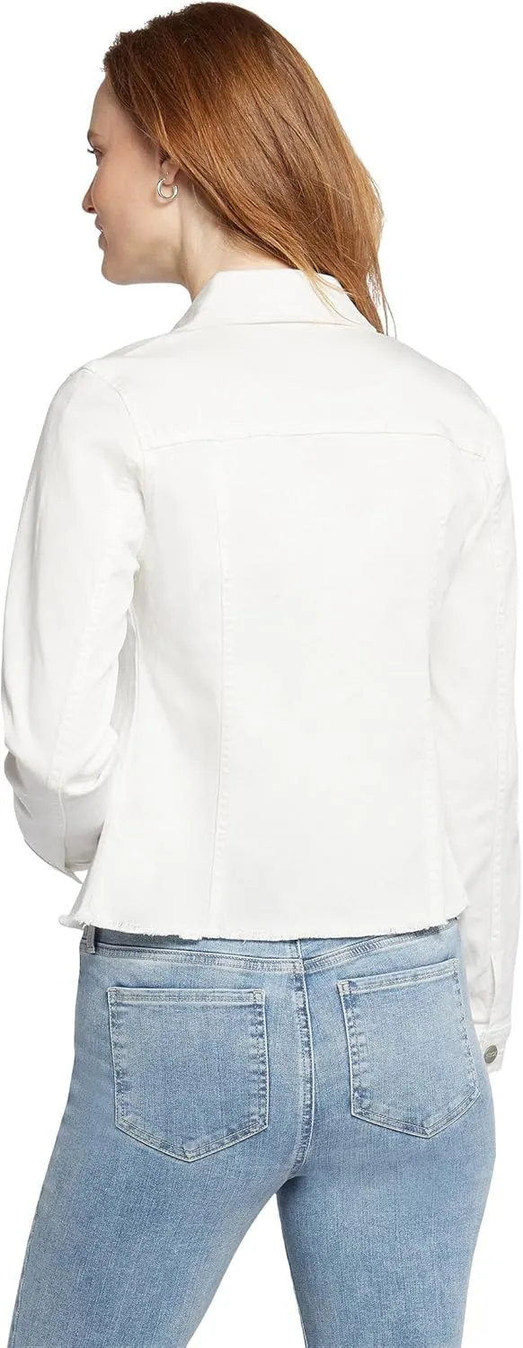 NYDJ Women's Frayed Hem Denim Jacket