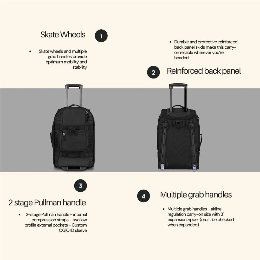 OGIO Layover, Black Pindot, One Size
