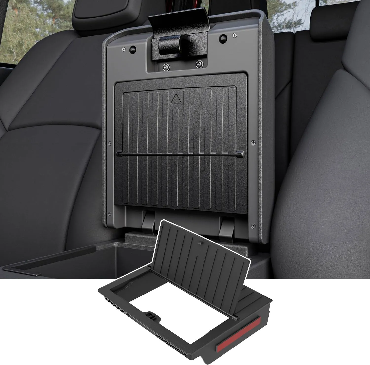 One-Touch Hidden Storage Box Compatible with 24-25 Toyota Tacoma Armrest Secret Compartment Center Console Organizer Replacement for 2024-2025 Toyota Tacoma Accessories