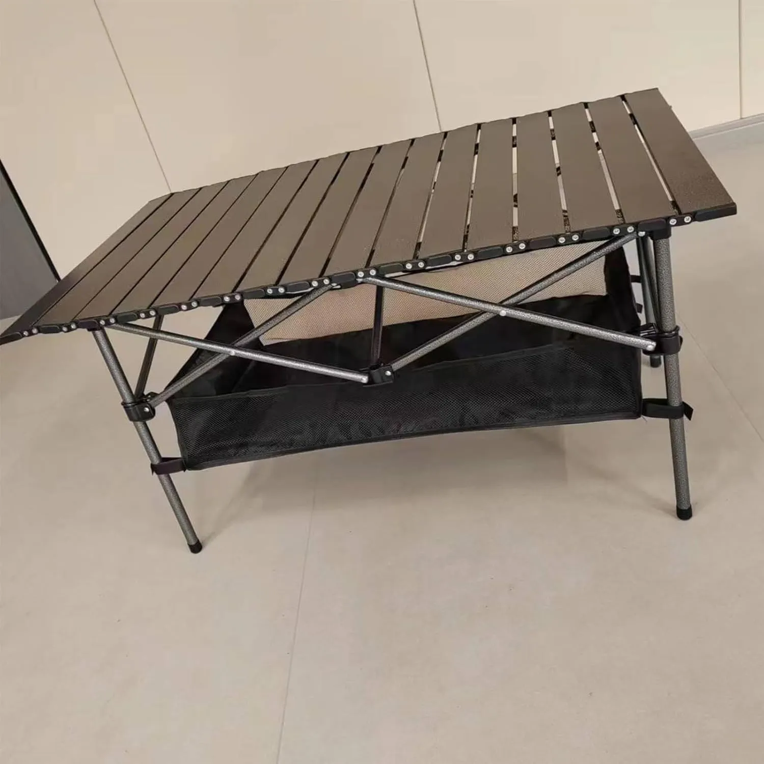 Outdoor Compact Folding Table, Sturdy Aluminum Camping Table with Storage Bag, Carry Bag Included; Great for Camping, Tailgating, Grilling, & More