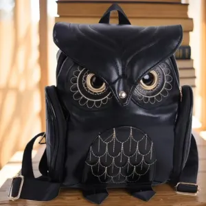 Owl Fashion Backpack With Adjustable Shoulder Straps