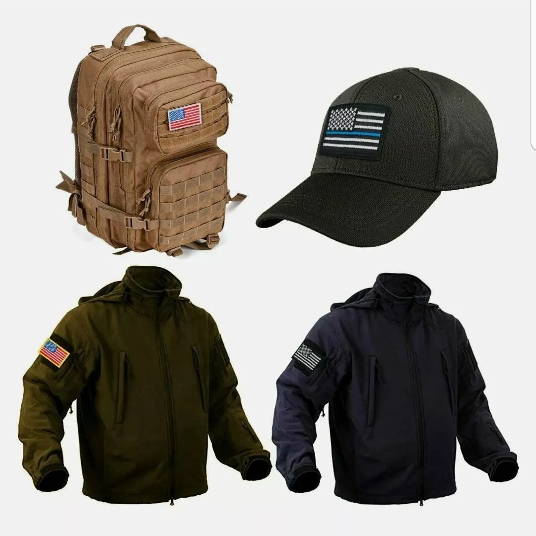 Pack of 50 US Flag Tactical Patch American USA Hook & Loop Army Military Uniform Patches