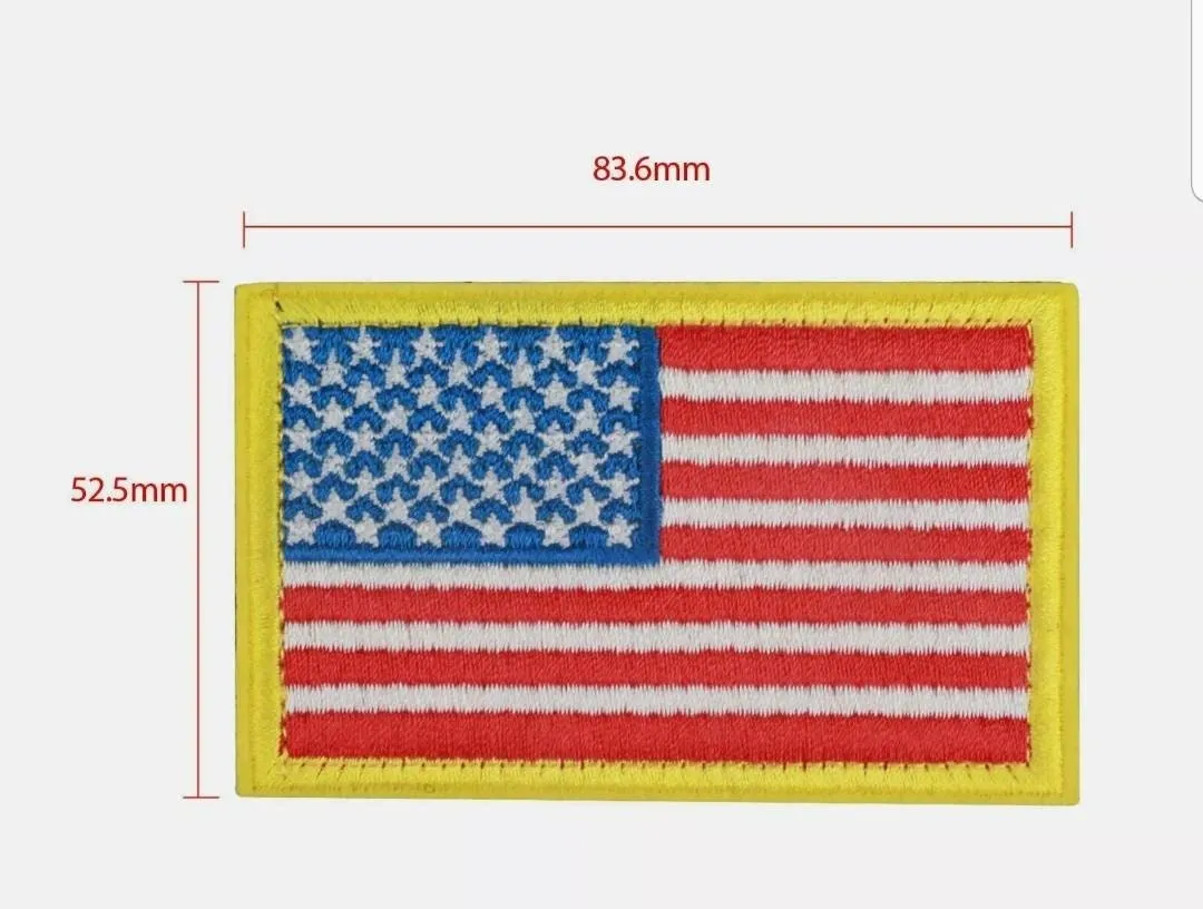 Pack of 50 US Flag Tactical Patch American USA Hook & Loop Army Military Uniform Patches