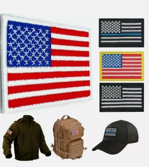 Pack of 50 US Flag Tactical Patch American USA Hook & Loop Army Military Uniform Patches