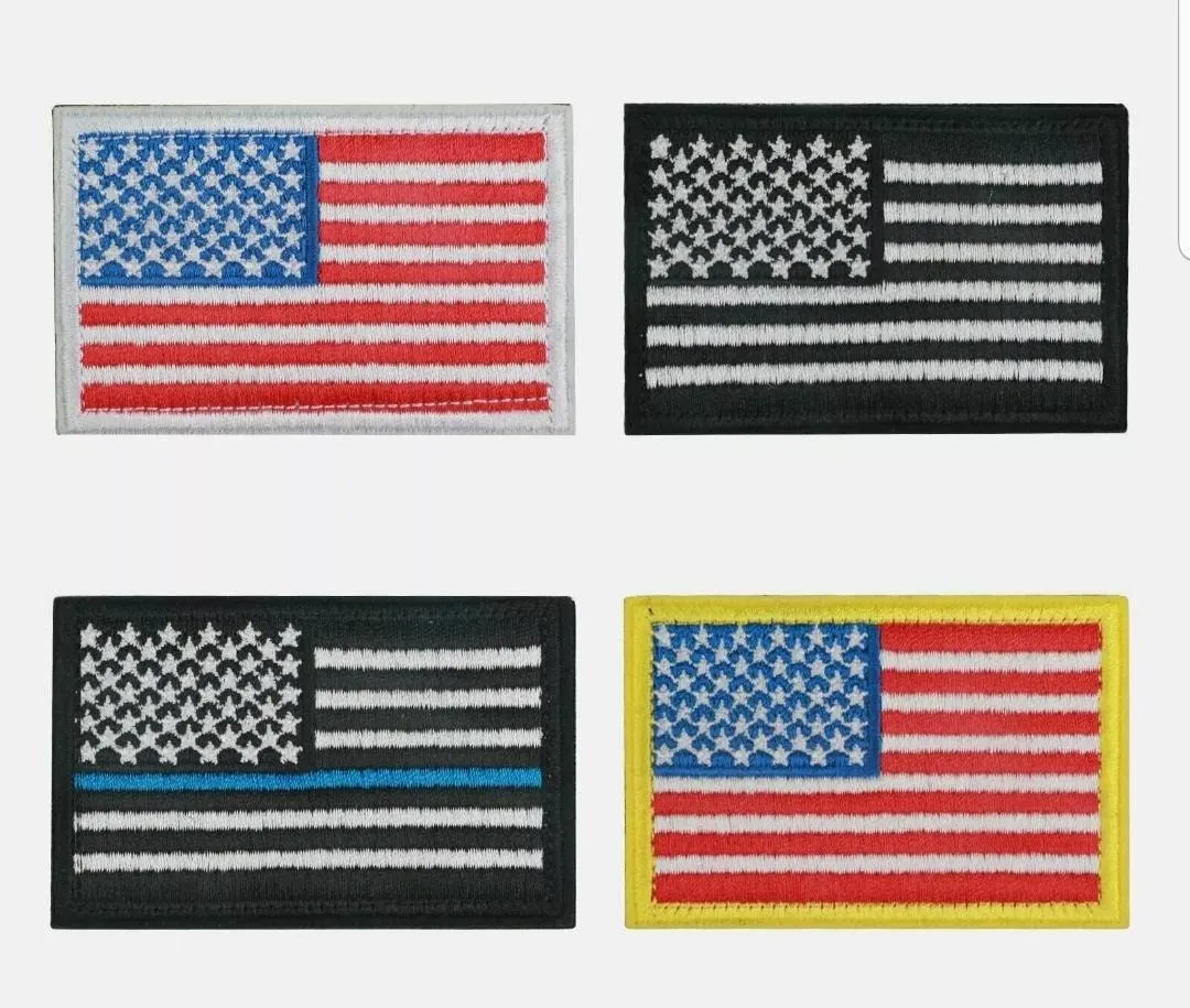 Pack of 50 US Flag Tactical Patch American USA Hook & Loop Army Military Uniform Patches