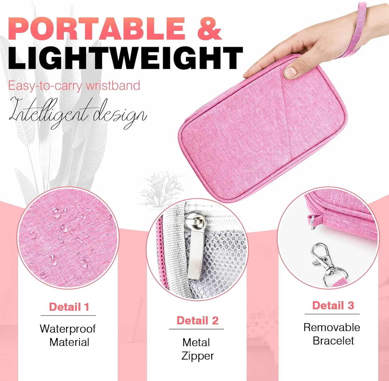 Passport Holder Family RFID Travel Document Organizer for Women Waterproof Passport Wallet Men Portable Case for Cards, Boarding Pass, ID, Money, Tickets with Zipper