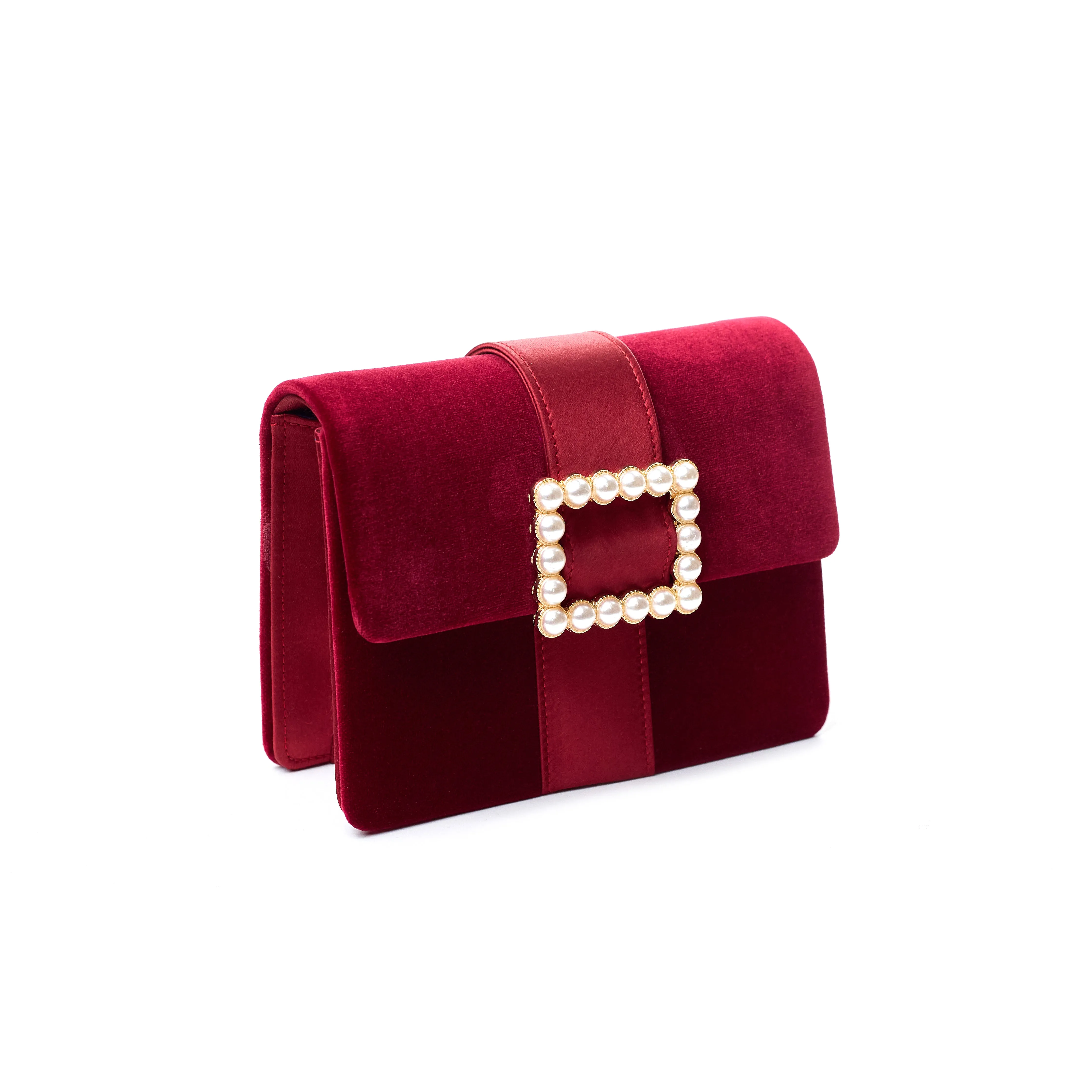PEARLS BUCKLE CLUTCH  RUBINO
