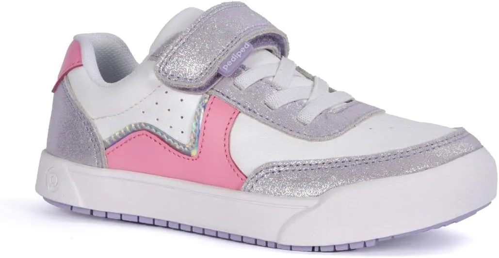 pediped Flex Muncy First Walker Shoe, White, 2 US Unisex Little Kid