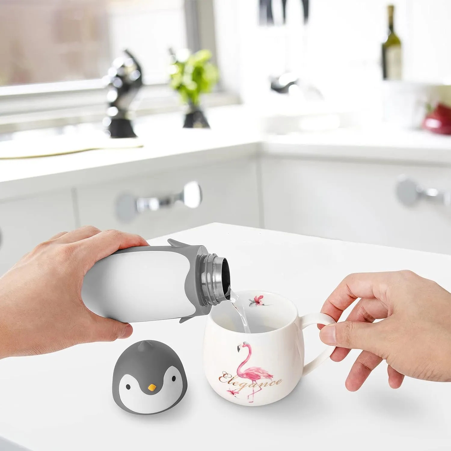 Penguin Stainless Steel Vacuum insulated tumblers Travel Mug Tea Water Bottle Coffee Flask