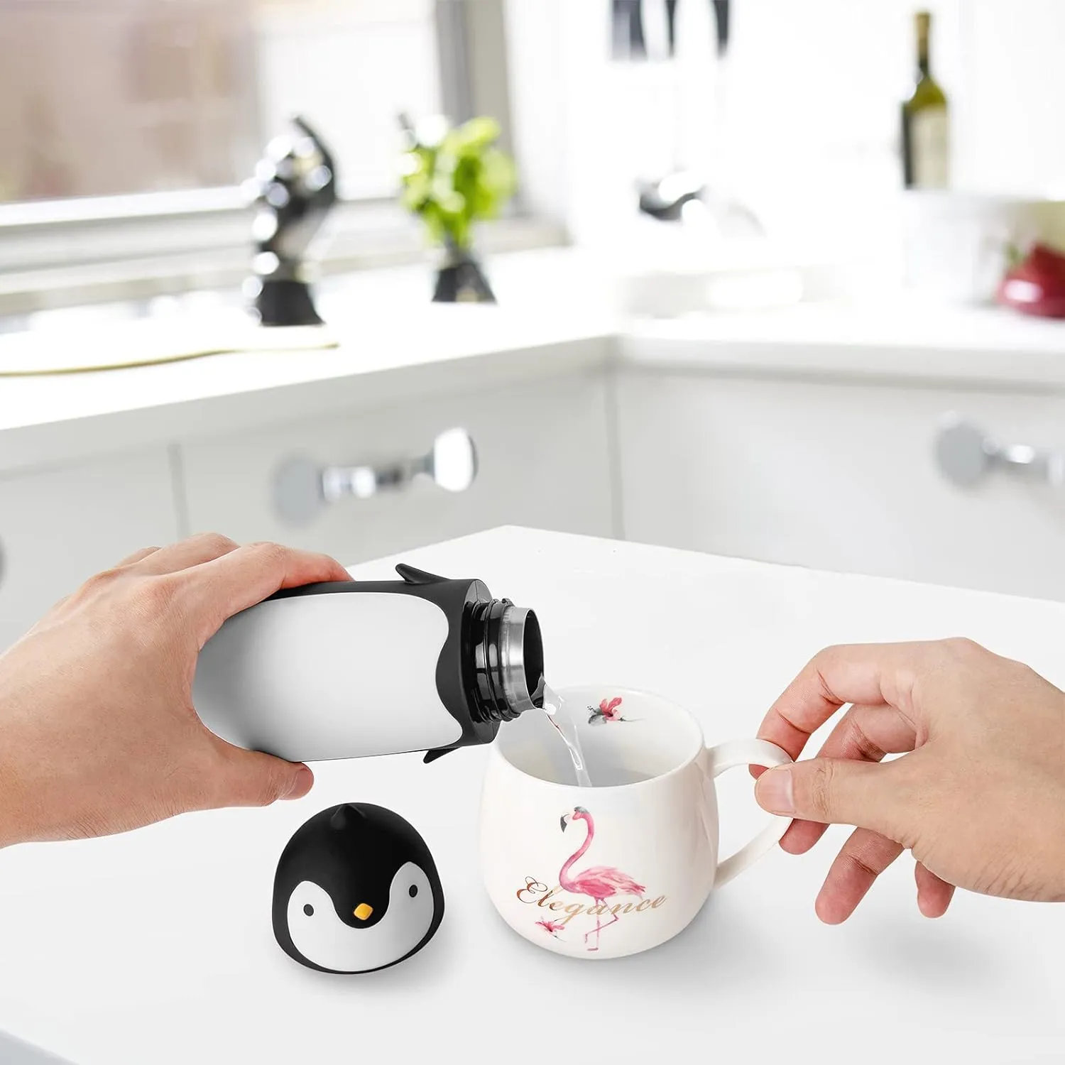 Penguin Stainless Steel Vacuum insulated tumblers Travel Mug Tea Water Bottle Coffee Flask
