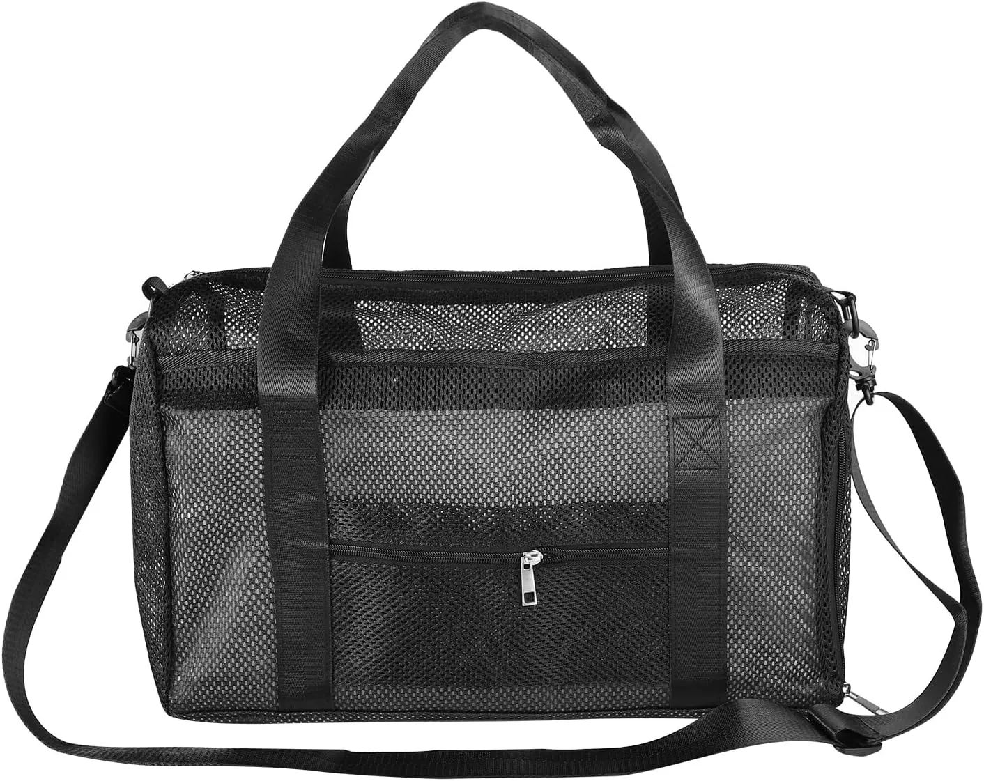 PENINSULA LOVE Large Mesh Duffle Bag Beach Tote Portable Travel Handbag Foldable Hobo Bag Vacation Storage Organizer