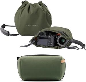 PGYTECH Tavel Tech Organizer OneGo Drawstring Bag, Soft Cute Camera Pouch Handbag compatible with Mirrorless Cameras/Nikon/Canon/Sony/Fuji Camera