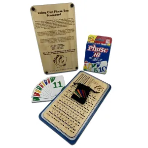 Phase Ten Scorecard and Round Tracker: Perfect for Phase 10 Card Game - Ideal for Family Game Night, Travel Games, and Fun Board Games for Adults, Kids, and Teens.