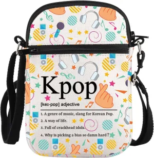 PLITI K-Pop Gift Korean Drama Gift K-Drama Lover Gift K-Pop Music Fans Gift K-Pop Definition Crossbody Bag For Women