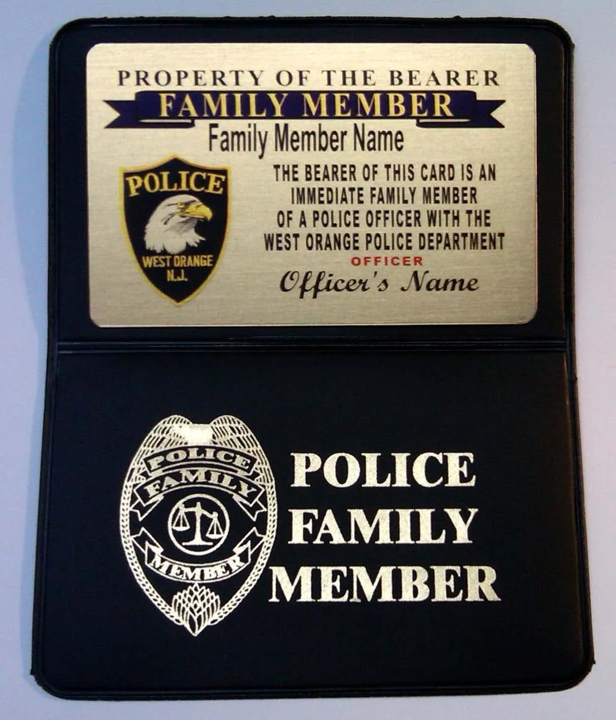 Police Gold Card - Law Enforcement Only. Similar to the PBA courtesy card only printed on brass with all officer and department information