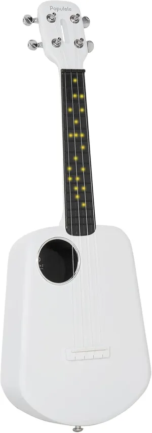 PopuMusic Populele 2 Compact and Portable Smart Ukulele Carbon Fiber Edition for Beginners, Experts, Kids and Adults