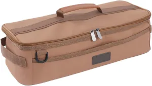 Portable Cutlery Storage Bag, Camping Travel Cooking Utensils Organizer Travel Bag, Hanging Cutlery Organizer (Khaki), 42*17*12cm