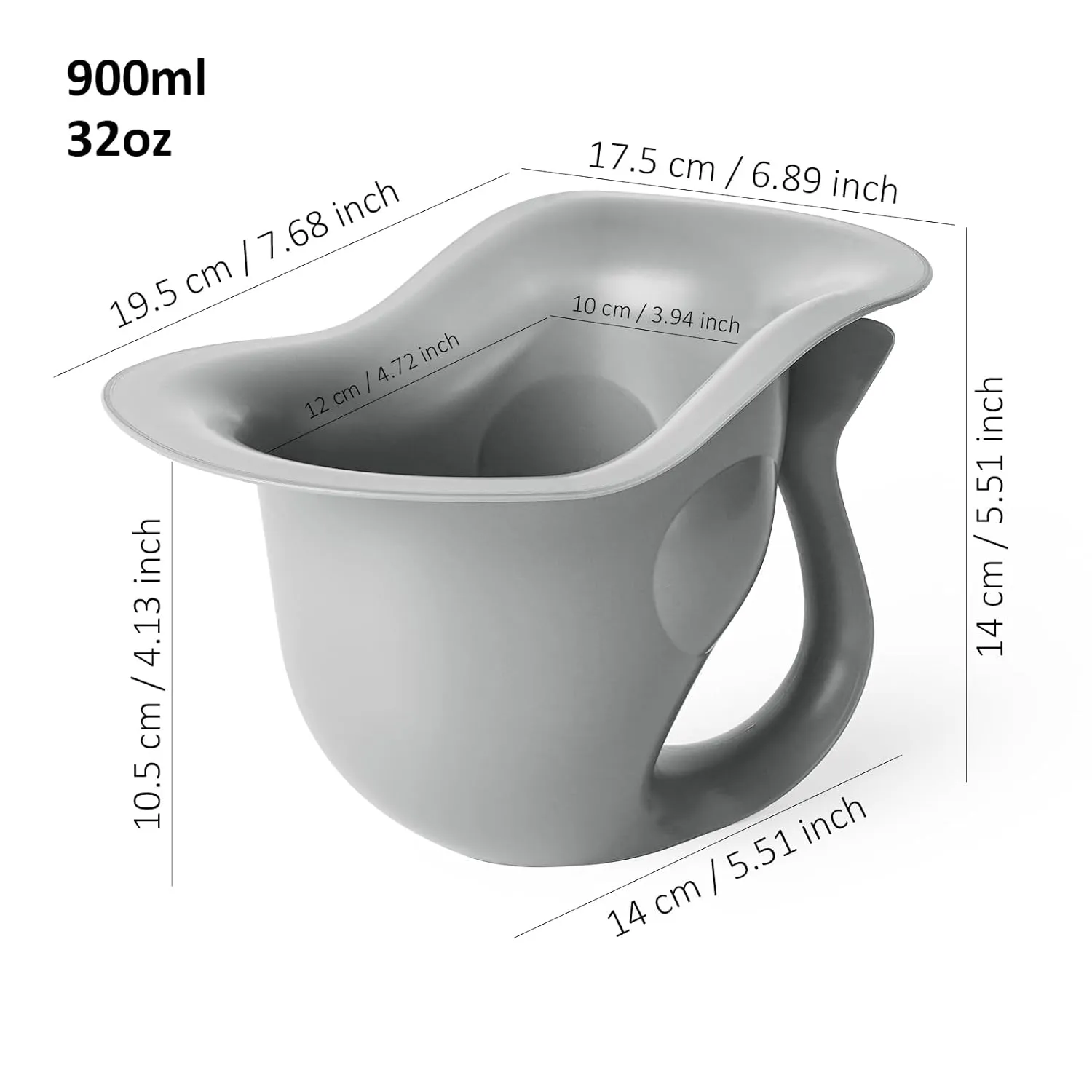 Potty for Newborn Baby Potty Training; for Diaper Free Baby Elimination Communication Indoor & Outdoor; Attractive Fish Shape (Grey)