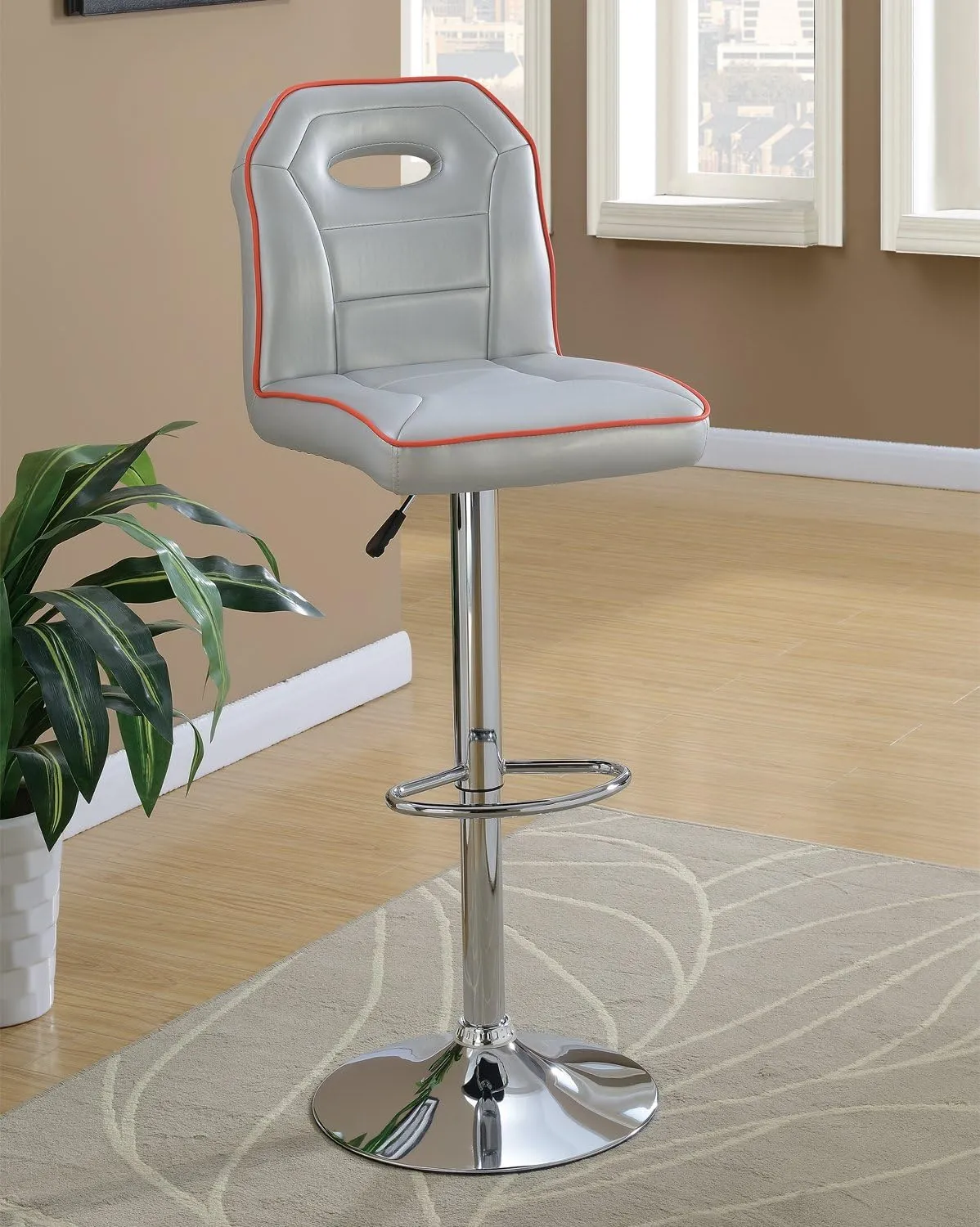 Poundex Bobkona Earson Barstools Grey