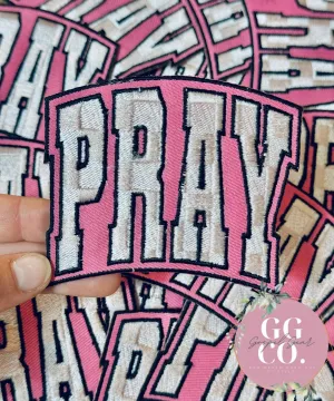 Pray Checkered Patch, Christian Hat Patch, Embroidered Patch, Trucker Hat Patch, Iron On, Trendy Hat Patch, Jesus Patch