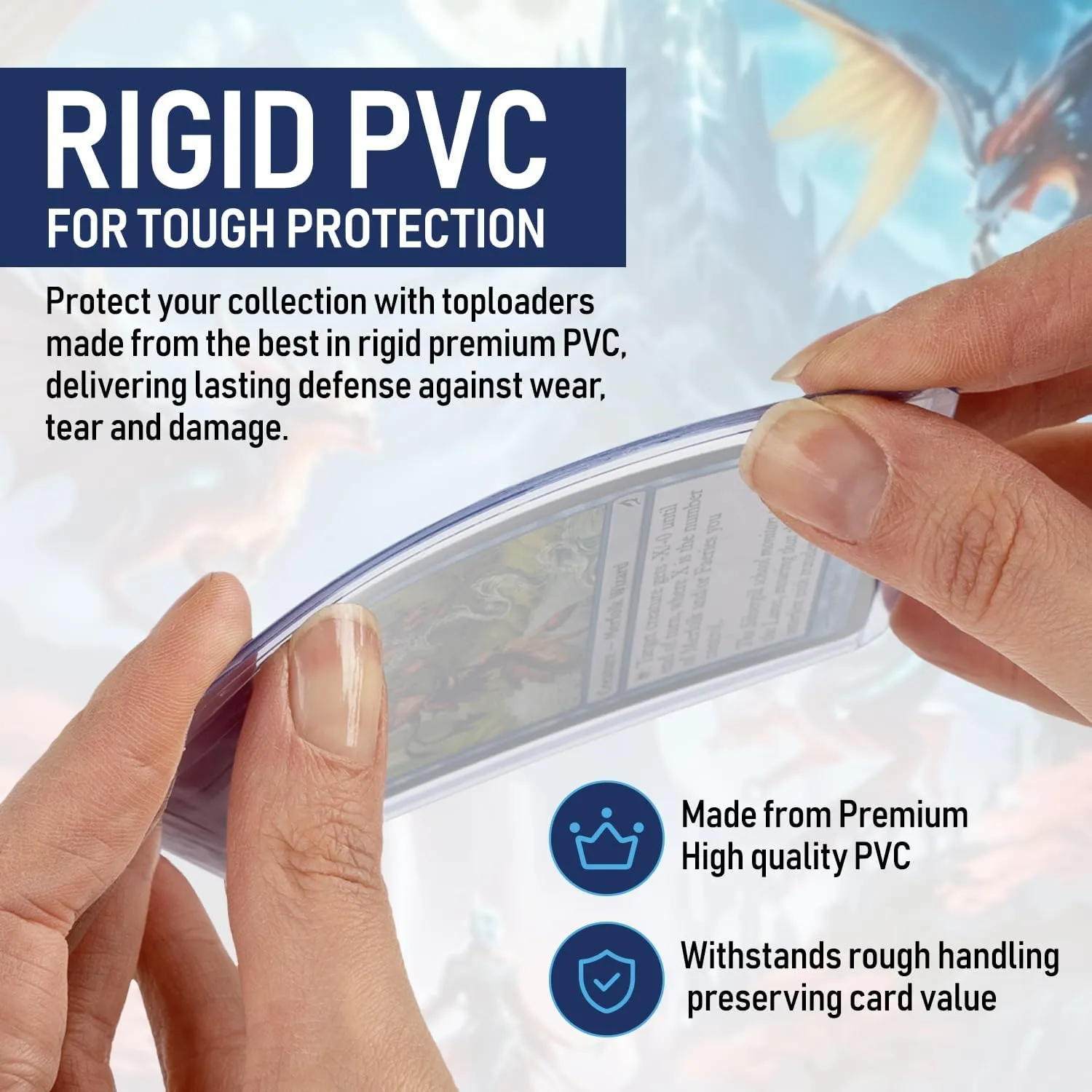 Premium Seamless 20PT - 360PT Thick Top Loaders for Cards | Top Loader Card Holder, Baseball Card Sleeves Hard Plastic, Hard Trading Cards Sleeves, TCG Sports Sleeve Hards, Toploader Clear Plastic.