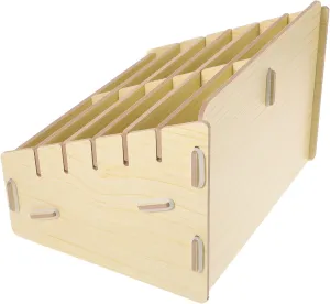 PRETYZOOM Evidenc Box Props Multi-grid Card Storage Trading Card Organizer Safe Wood Material Compact Design