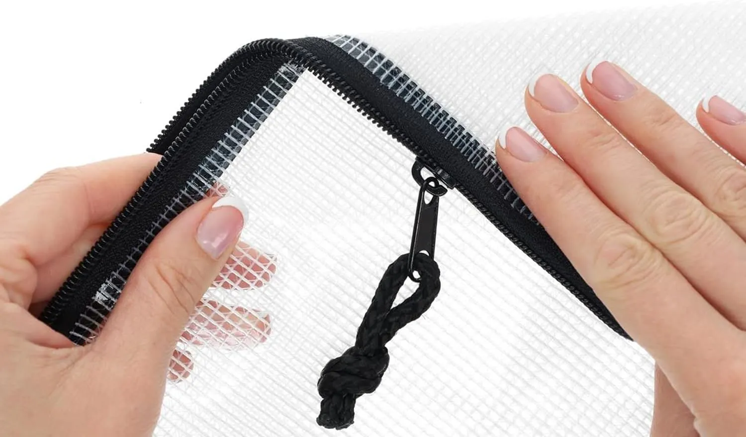 Pro Art Vinyl, 12-inch x 16-inch Mesh Bag with Zipper and Handle, Transluscent