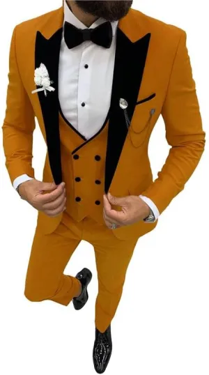 Prom Suits for Men 2024 Slim Fit Formal Suits for Men Velvet Lapel Wedding Dress Jacket Set STXZ004