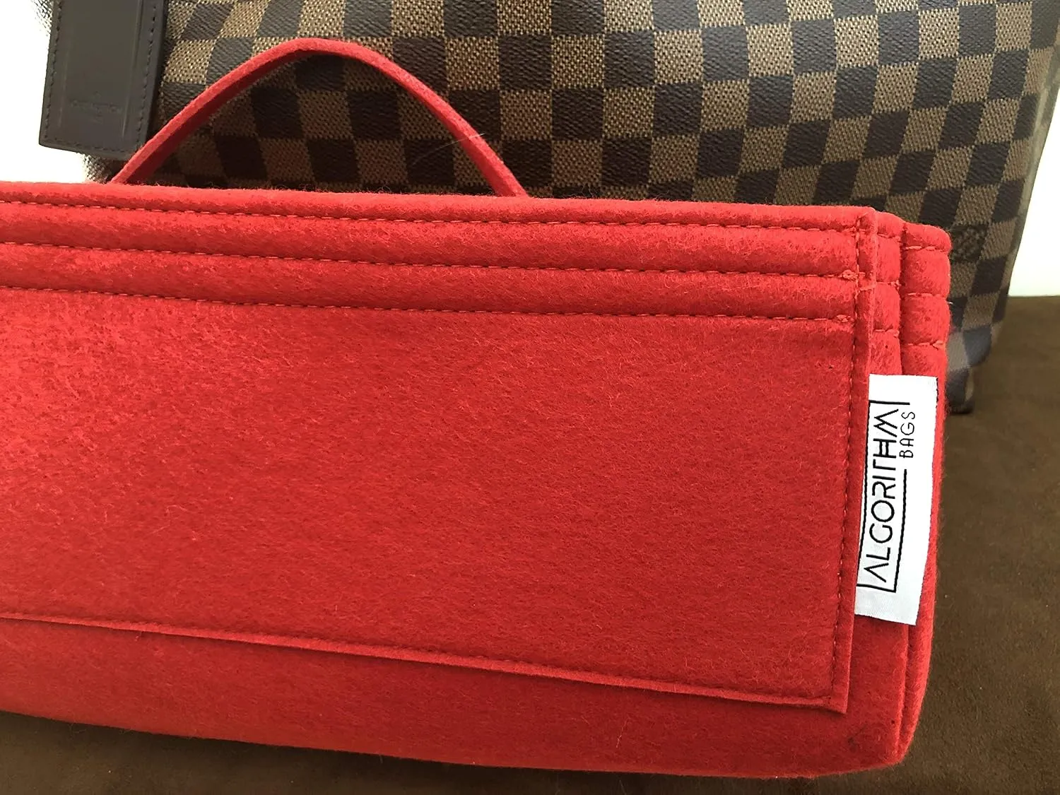 Purse Organizer Insert with zippers | designed for Louis Vuitton LV Graceful MM Shaper Liner Divider Protector | 3mm Felt
