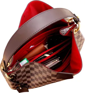 Purse Organizer Insert with zippers | designed for Louis Vuitton LV Graceful MM Shaper Liner Divider Protector | 3mm Felt