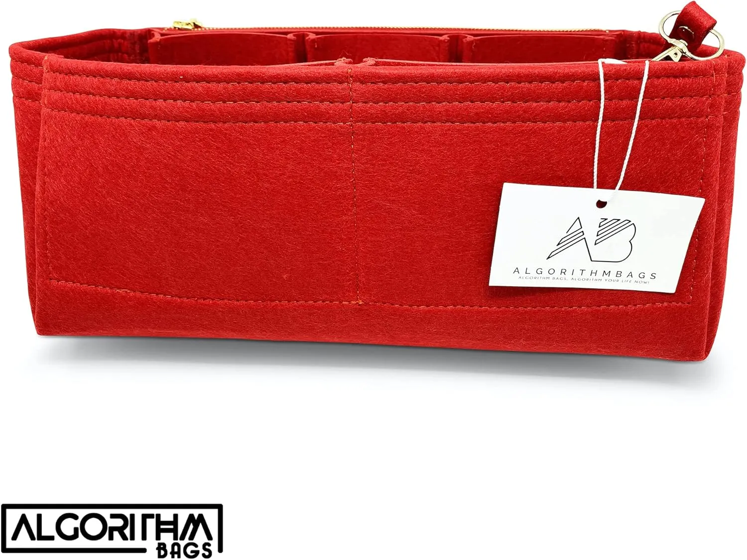 Purse Organizer Insert with zippers | designed for Louis Vuitton LV Graceful MM Shaper Liner Divider Protector | 3mm Felt