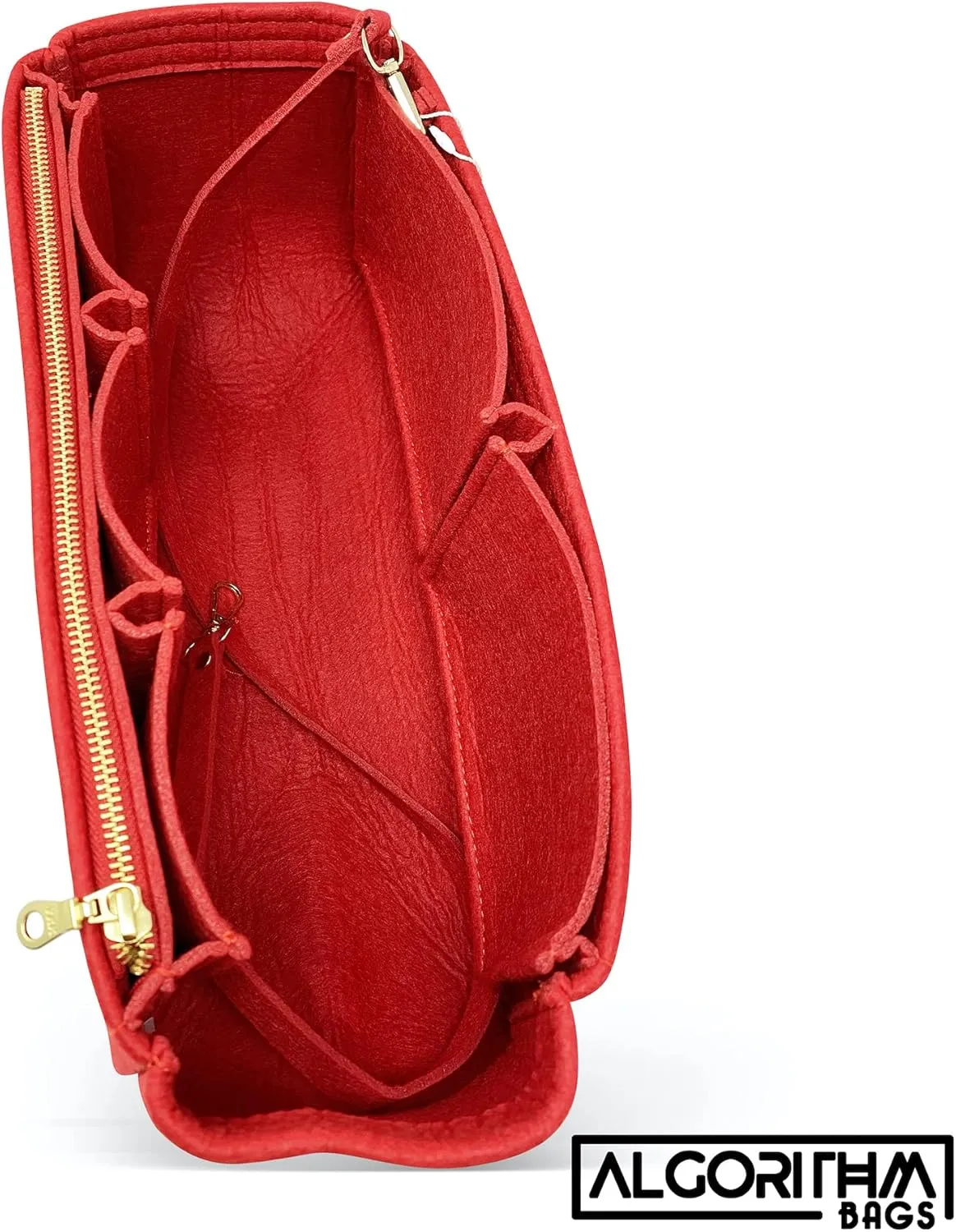 Purse Organizer Insert with zippers | designed for Louis Vuitton LV Graceful MM Shaper Liner Divider Protector | 3mm Felt