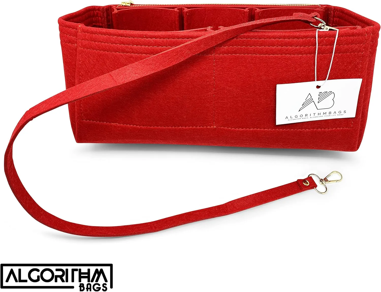 Purse Organizer Insert with zippers | designed for Louis Vuitton LV Graceful MM Shaper Liner Divider Protector | 3mm Felt