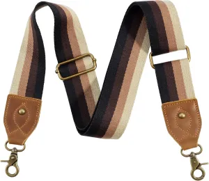 Purse Strap-2"Crazy Horse Leather Wide Shoulder Strap Adjustable Replacement,Jacquard Embroidery Bag Straps