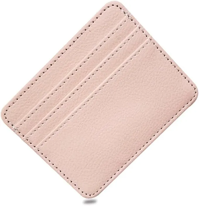 Purses Thin Mini Business Credit Card Holder Wallet Women Cards Cover Pouch Case Bag(E)