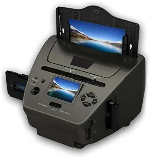 Pyle Media Instant Film&Slide Digitizer Scanner-Format Size 35mm 135mm Negative Photo Converter to Super High Resolution 5.1 MP-Portable Stand Alone 2.4" Inch Color Digital LCD Screen PSCNPHO53,Black