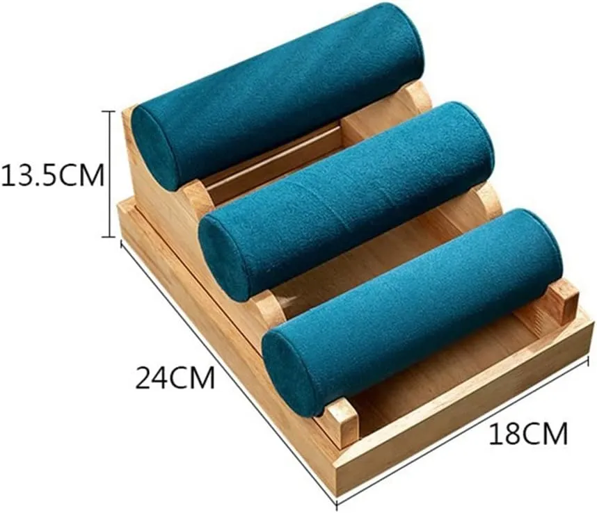Quality Vintage Wood Velvet T-Bar Rack Bracelet Chain Watch Jewelry Organizer Jewelry Display Stand Holde Present