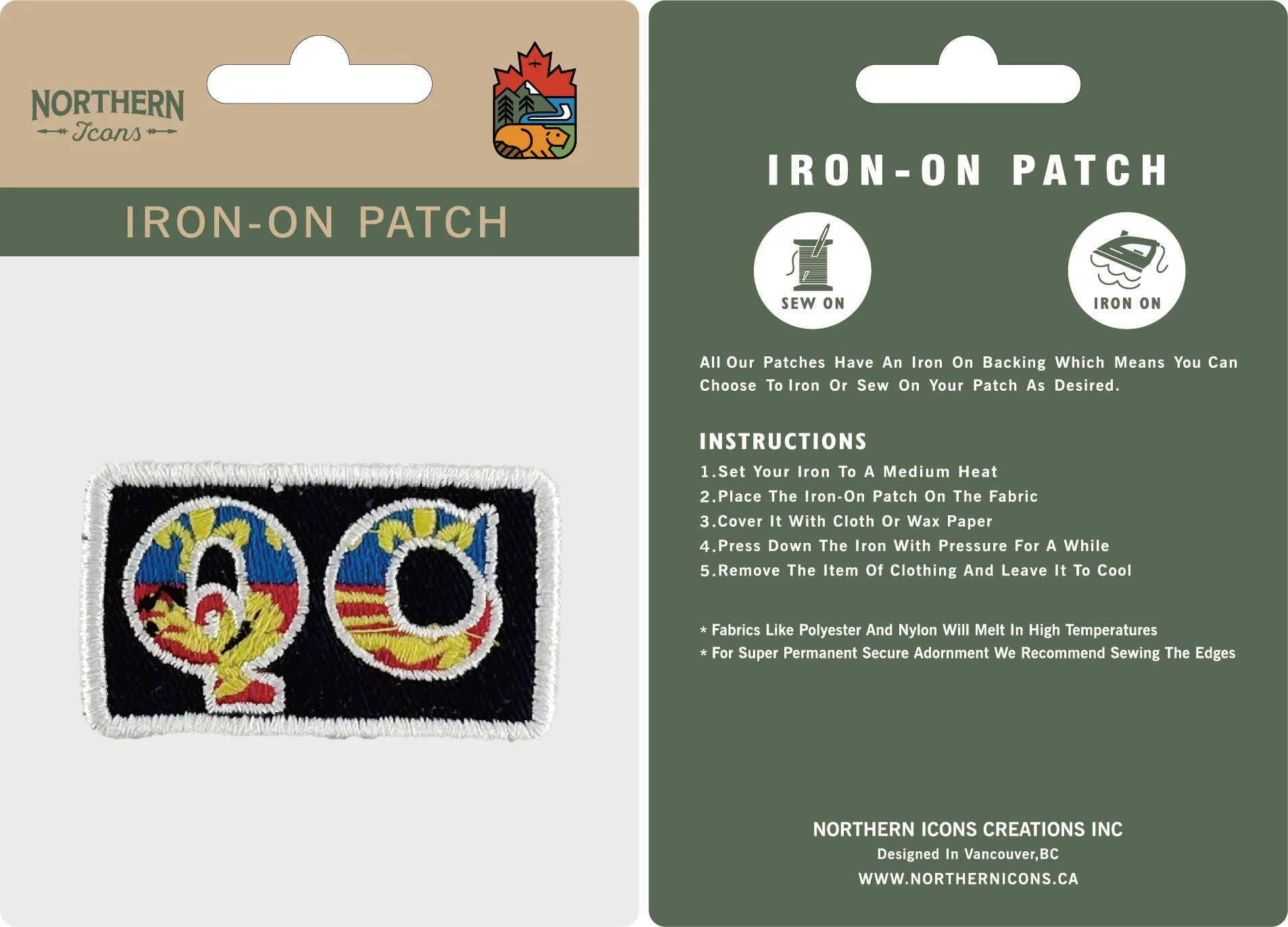 Quebec iron-on embroidery patch