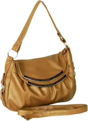 [Quietly Elegant] Charm Griege Leatherette Single Handle Handbag