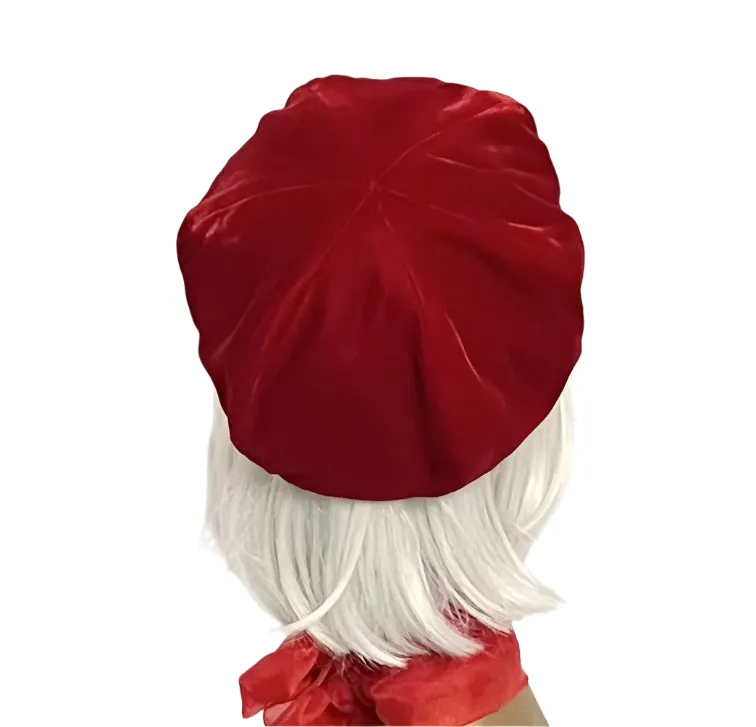 Red Velvet Beret Hat
