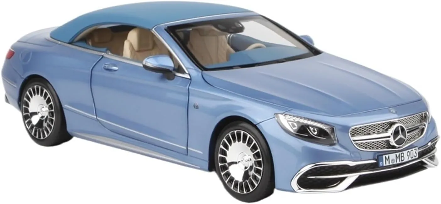 Resin Car Models Kit 1 18 Fit for Mercedes Benz S650 Convertible Collectible Alloy Car Model Simulation Souvenir Adult Boy Toys