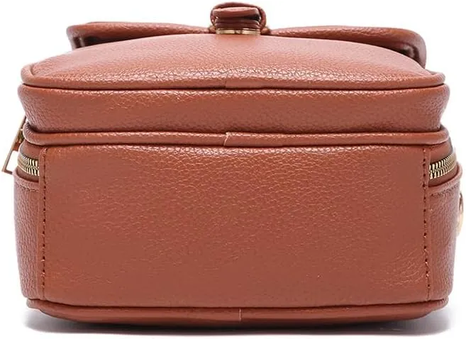 RFID blocking Anti-theft Crossbody Bag Vintage Mini Messenger Bag Travel Waterproof Purse with Built in Wallet