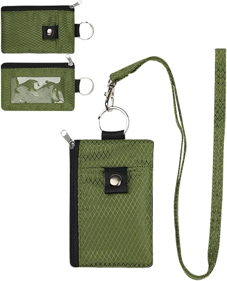 RFID Blocking Wallet Mini Purse with ID Window for Men Women (Green)