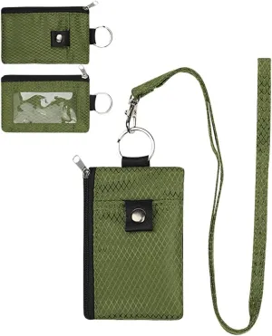 RFID Blocking Wallet Mini Purse with ID Window for Men Women (Green)